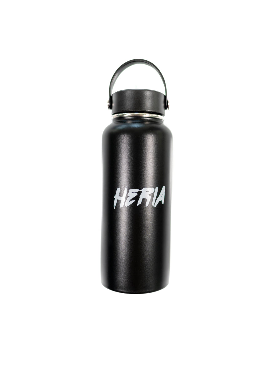 Heria Water Bottle - Black (4365524041770)